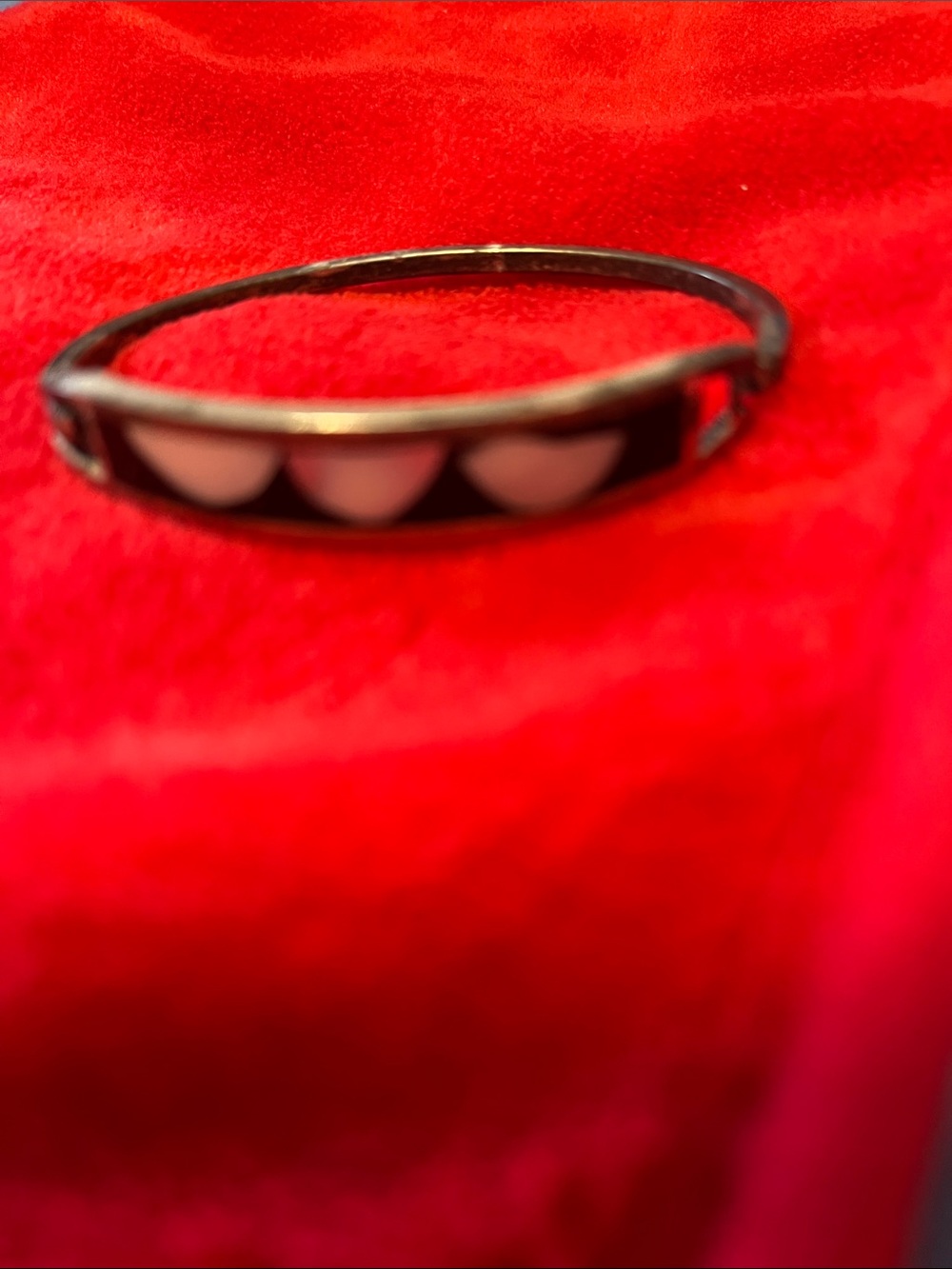 Mexican Silver Tone Bracelet with Enamel Accents